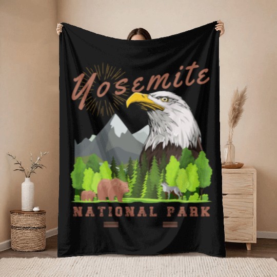 Yosemite National Park Throw Blankets