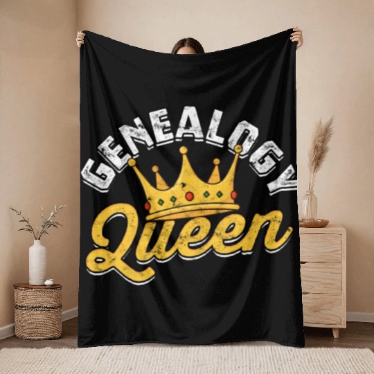 Genealogy Family Historian Ancestry Genealogist Throw Blankets