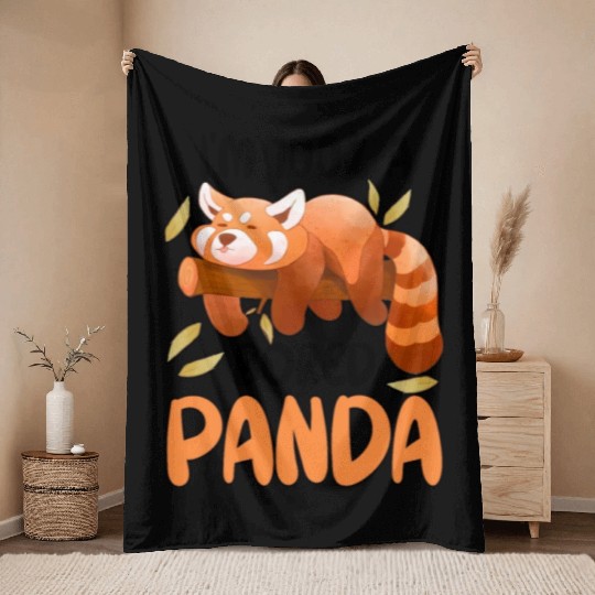 Red Panda Bored Cute Animal Lazy Animal Lover Throw Blankets