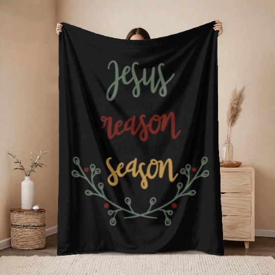 Jesus Is The Reason For The Season Throw Blankets