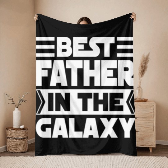 Best Father in The Galaxy Cool Throw Blankets