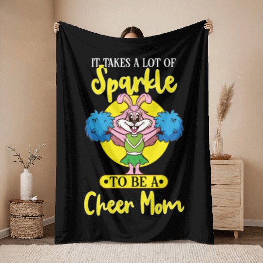 Cheerleading Cheerleader Girl Cheerleading Girl Throw Blankets