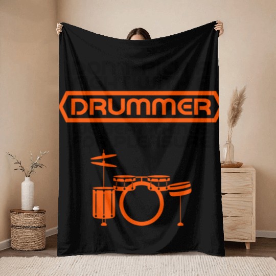 Don't Pick A Fight With A Drummer 4 Throw Blankets