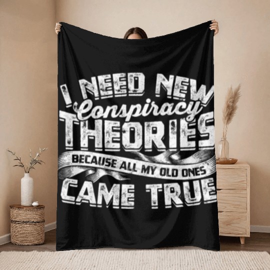 Conspiracy Theorist Theory Science Fiction Throw Blankets