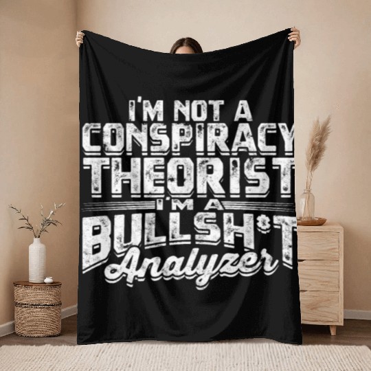 Conspiracy Theorist Theory Science Fiction Throw Blankets