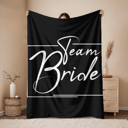 Team Bride bachelorette party Throw Blankets