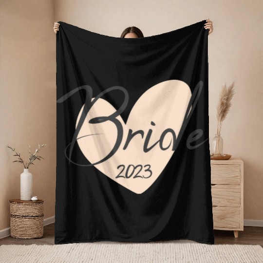 Bride 2023 bachelorette party Throw Blankets