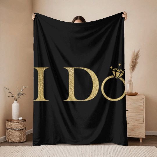 I Do Bride bachelorette party Throw Blankets