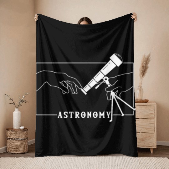 Michelangelo Creation of Adam Astronomy Throw Blankets