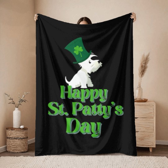 Happy St Patrick's day Throw Blankets