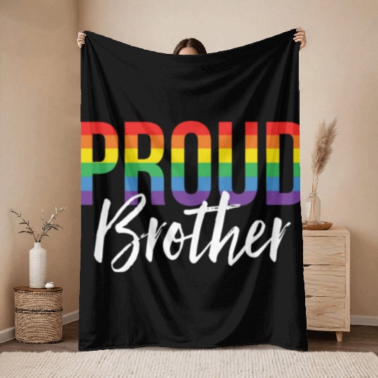 Proud Brother Throw Blankets