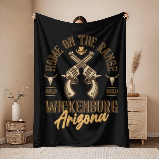 Wickenburg Arizonna wild west town Throw Blankets