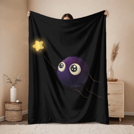 little soot sprite Throw Blankets