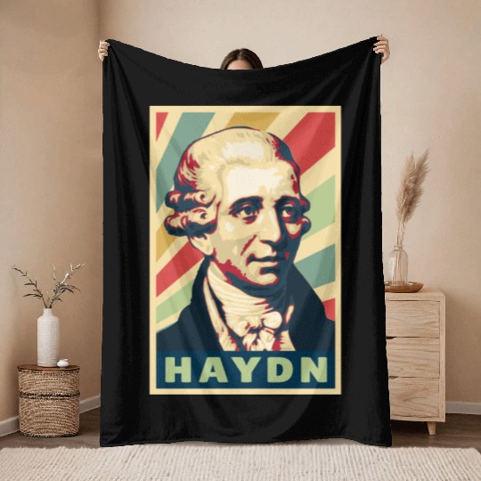 Joseph Haydn Vintage Colors Throw Blankets