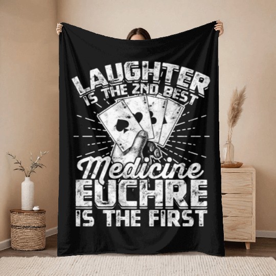 Card Game Games Playing Card Poker Euchre Throw Blankets