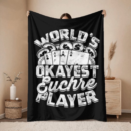 Card Game Games Playing Card Poker Euchre Throw Blankets