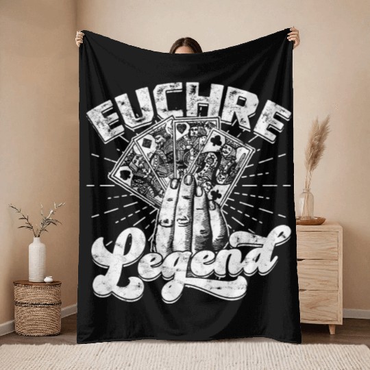 Card Game Games Playing Card Poker Euchre Throw Blankets