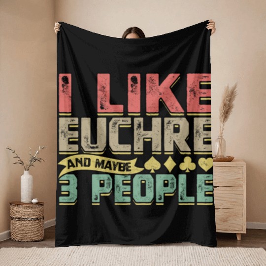 Card Game Games Playing Card Poker Euchre Throw Blankets