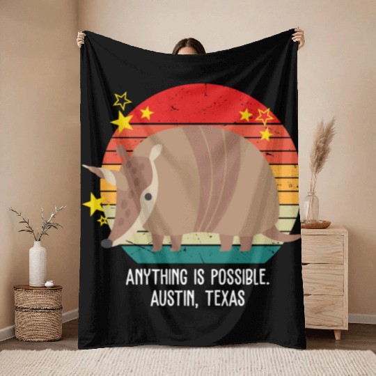 Anything Is Impossible. Austin, Texas Apparel Throw Blankets