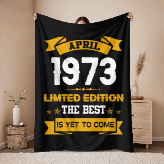 April 1973 Birthday Surprise Throw Blankets