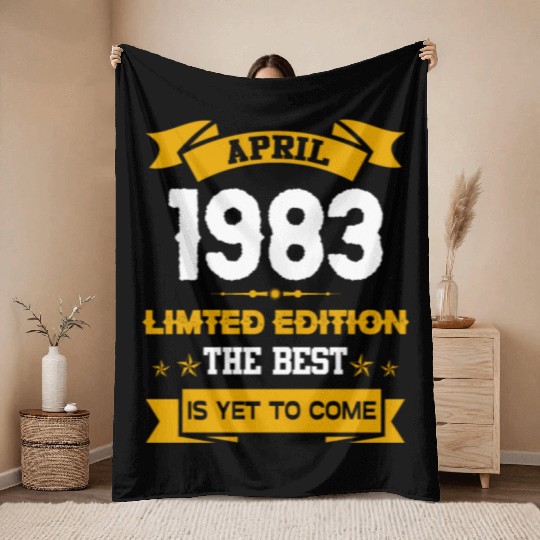 April 1983 Birthday Surprise Throw Blankets
