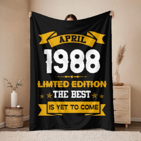April 1988 Birthday Surprise Throw Blankets