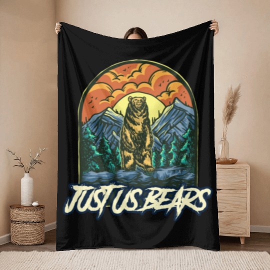 Just Us Bears Throw Blankets