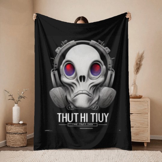 The Truth is Out There a design featuring alien Throw Blankets