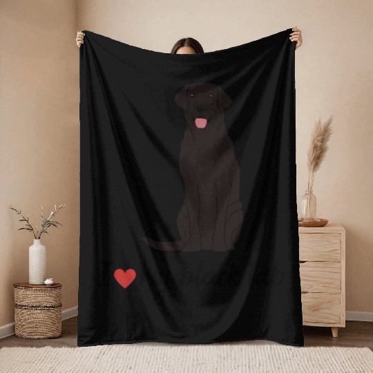 I love my black lab labrador Gift Lover Throw Blankets