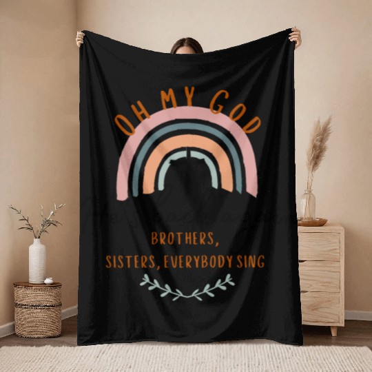 Oh My God, He's Back Again Throw Blankets