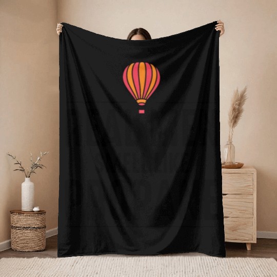 Hot Air Ballooning Hopper Balloon Ride Balloonist Throw Blankets