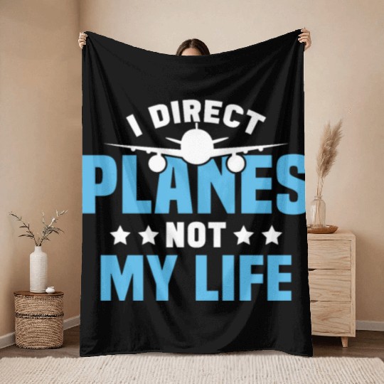 Air Traffic Controller ATC Flight Control Aircraft Throw Blankets