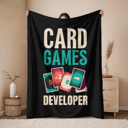 Card Games Developer Throw Blankets