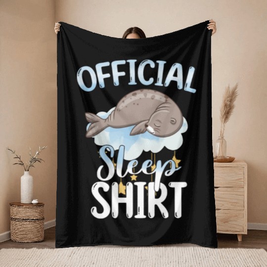 Official Sleep Throw Blankets Seal