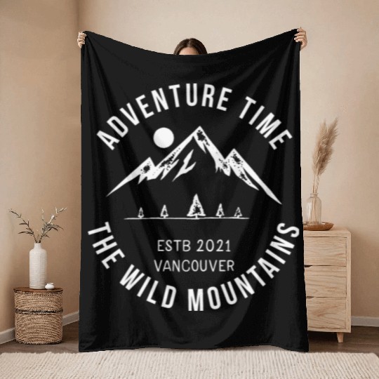 ADVENTURE TIME THE WILD MOUNTAINS Throw Blankets