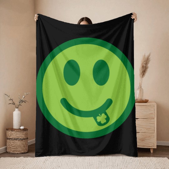st patricks day - funny Throw Blankets