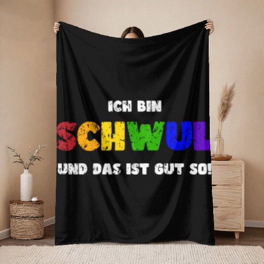 Pride LGBTQ. I´m gay! Throw Blankets