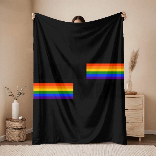 Pride LGBTQ. Statement Throw Blankets
