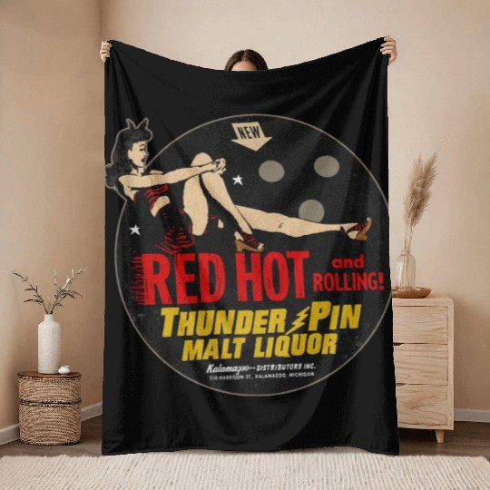 Vintage Bowler Malt Liquor Deluxe Throw Blankets