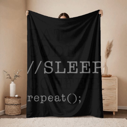 Computer Science Python Programmer Eat Code Sleep Throw Blankets