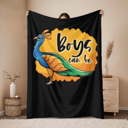 Peacock Inspirational Beautiful Peacock Lover Throw Blankets