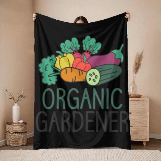 Gardener Plant Enthusiast Organic Plants Throw Blankets