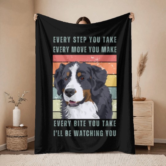 Every Bite You Take - St Bernard Throw Blankets