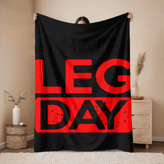 I Hate Leg Day 12 Throw Blankets