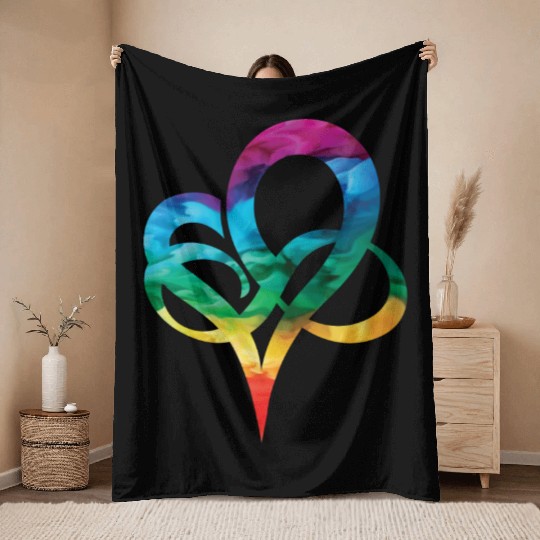 LGBTQ Rainbow Heart Pride Heart Gift LGBTQ+ Throw Blankets