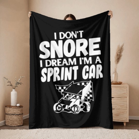 Sprint Car Racing, sprint car, dirt track racers Throw Blankets