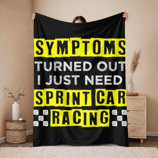 Sprint Car Racing, sprint car, dirt track racers Throw Blankets