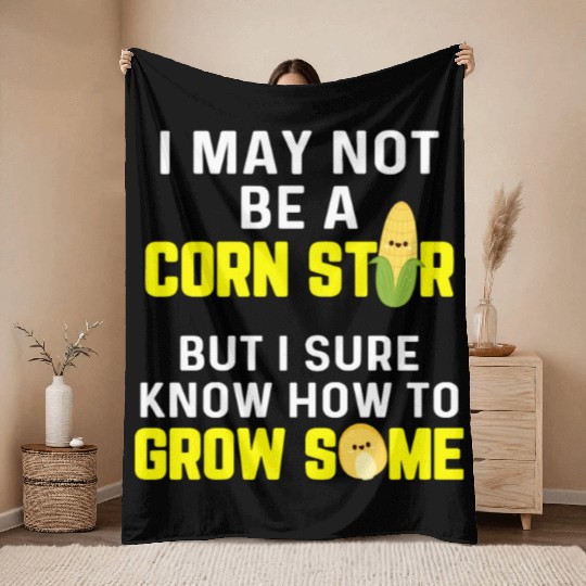 Corn Agriculture Crops Farming Farmer Throw Blankets
