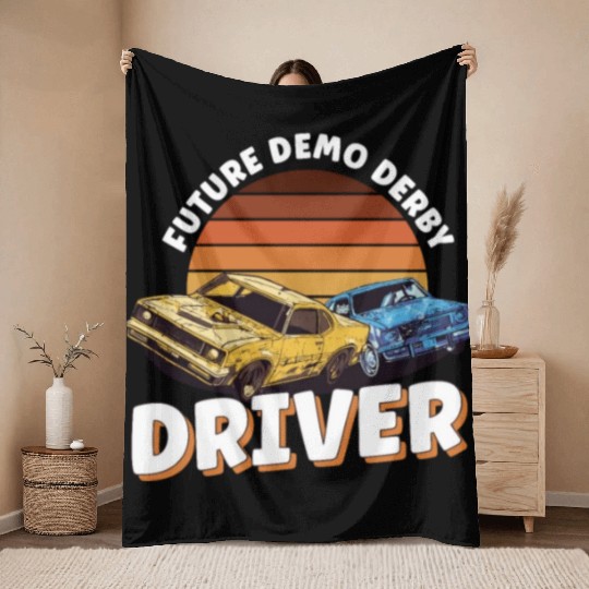 Demo Derby Demolition Derby Demolition Derby Lover Throw Blankets