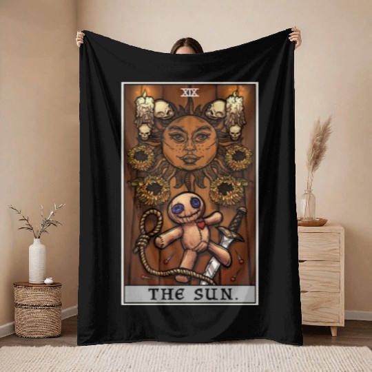 The Sun Terror Tarot Edition Throw Blankets